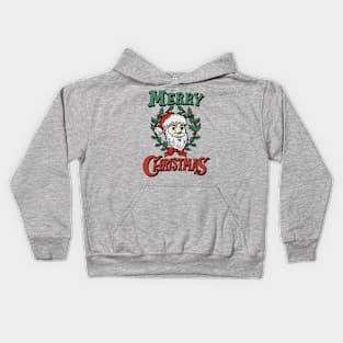 Vintage Santa Greeting Kids Hoodie